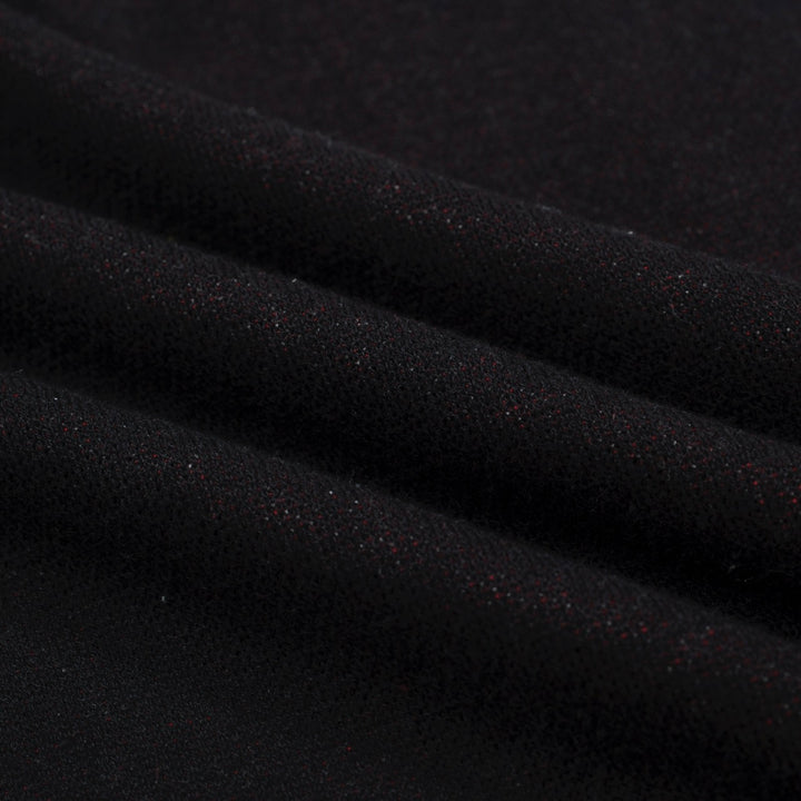 Zwart hartvormig jacquard gebreid herenvest