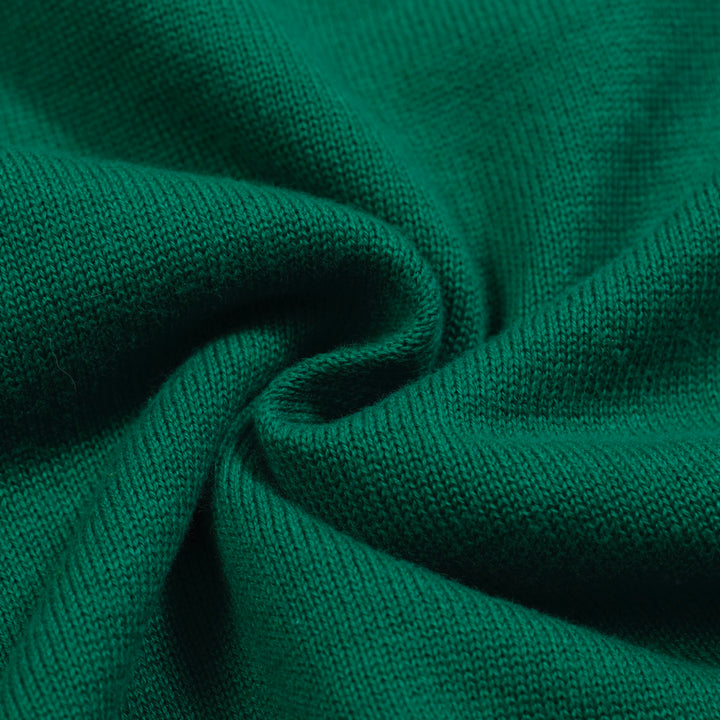 Traje de pantalones de cárdigan de punto verde y rosa para mujeres
