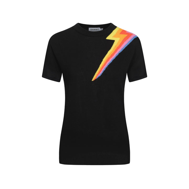 Traje de mando de camiseta de la manga negra para la manga de la manga de la mujer