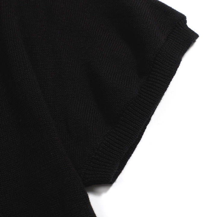 Traje de mando de camiseta de la manga negra para la manga de la manga de la mujer