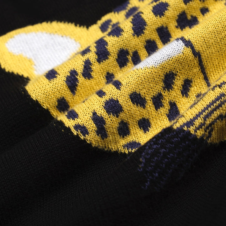 Juego de vestidos de la camiseta sin mangas de estampado de leopardo negro, diseñado por Carrie Cantwell