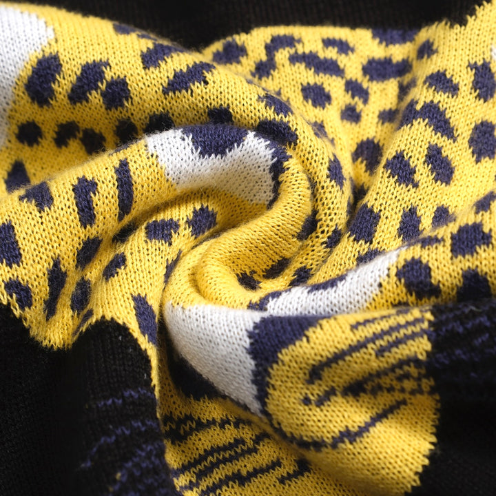 Juego de vestidos de la camiseta sin mangas de estampado de leopardo negro, diseñado por Carrie Cantwell