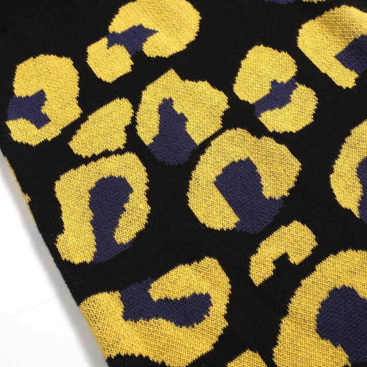 Juego de vestidos de la camiseta sin mangas de estampado de leopardo negro, diseñado por Carrie Cantwell