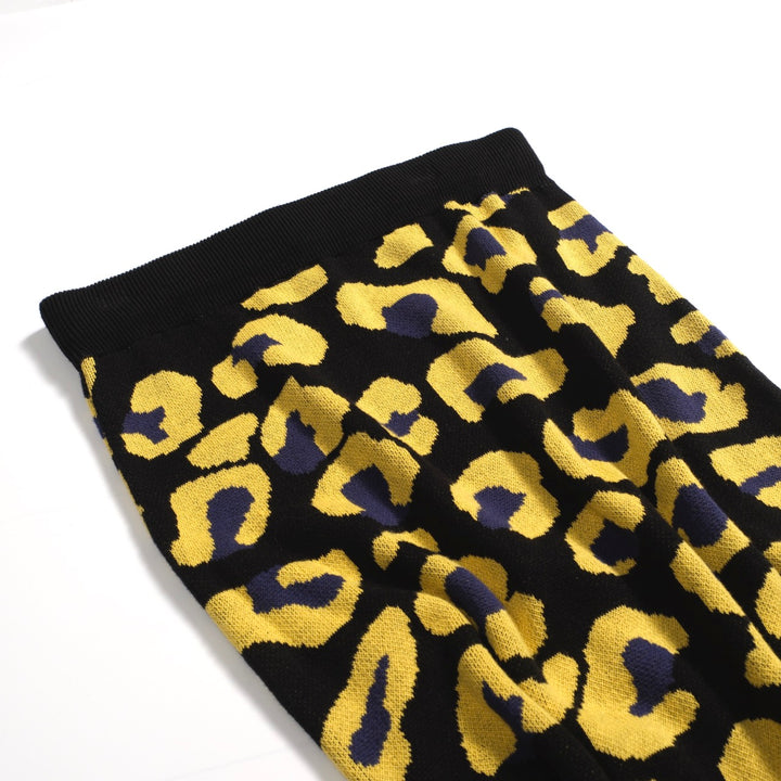 Juego de vestidos de la camiseta sin mangas de estampado de leopardo negro, diseñado por Carrie Cantwell