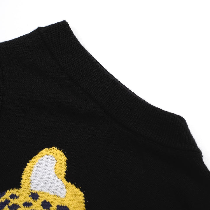 Juego de vestidos de la camiseta sin mangas de estampado de leopardo negro, diseñado por Carrie Cantwell
