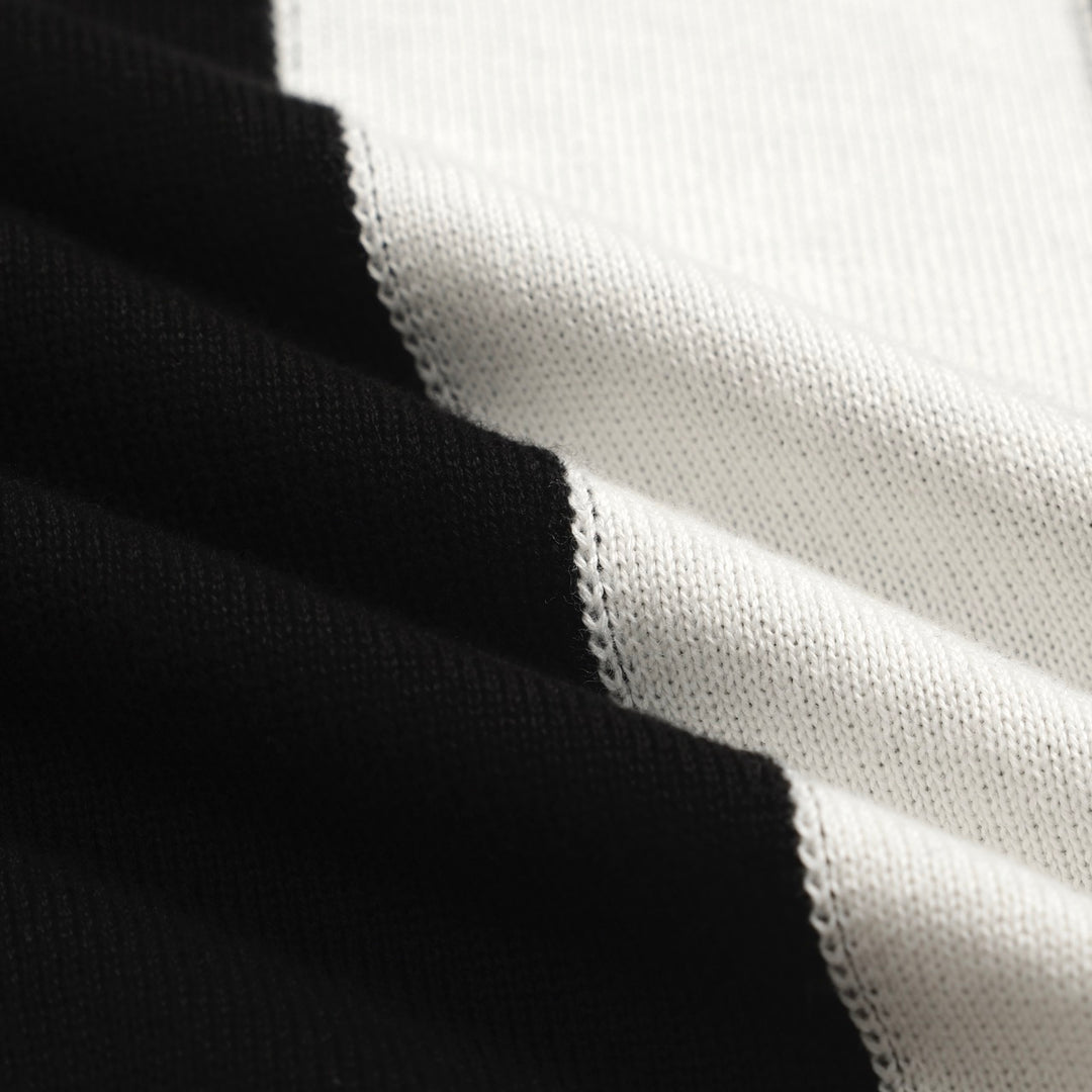 Women's black vintage striped vest knit suit