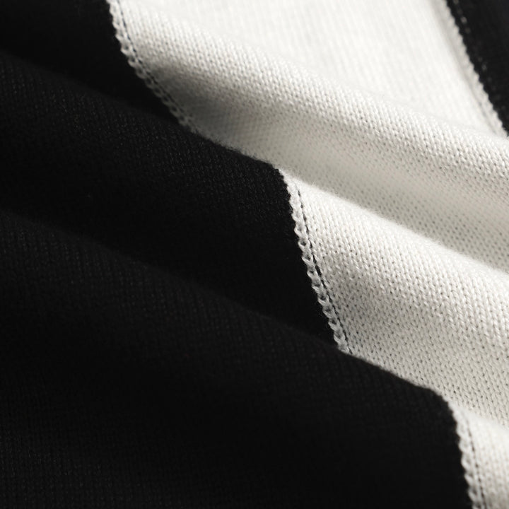 Women's black vintage striped vest knit suit