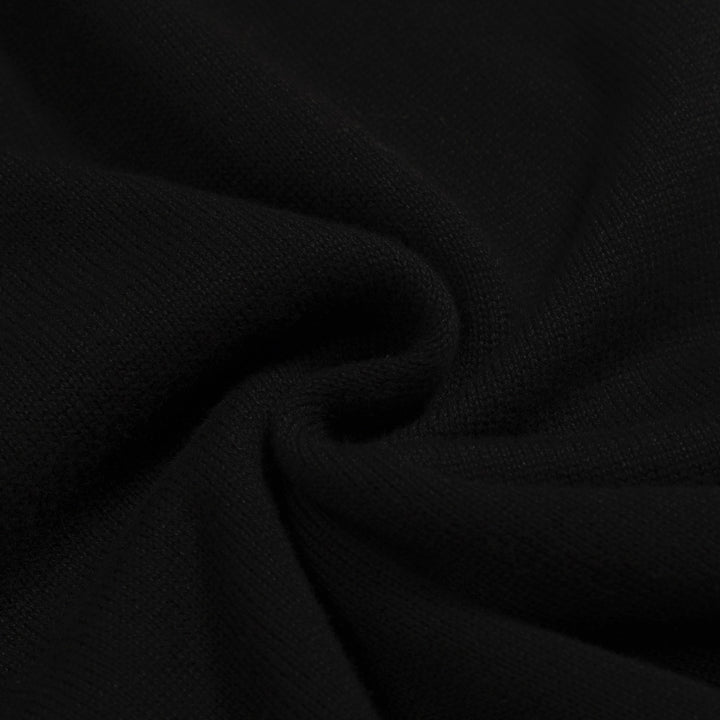 Women's black vintage striped vest knit suit