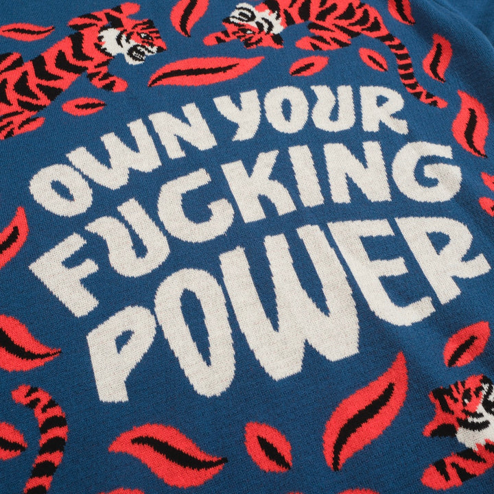 Camiseta masculina de malha jacquard azul Animal - Desenhada por Jessica Molina