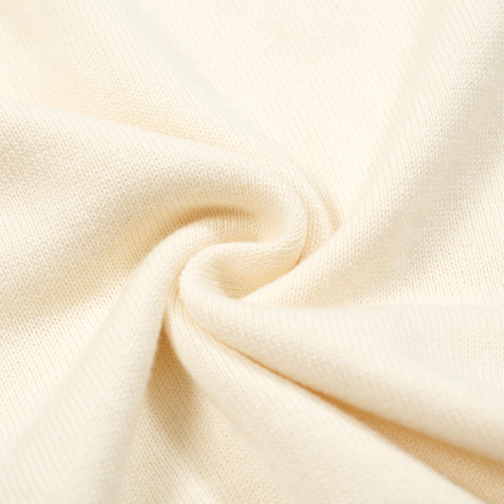 Men's white multi-colored striped cardigan