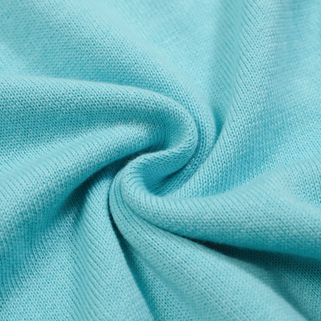 Cardigan da uomo in collage a righe color celeste