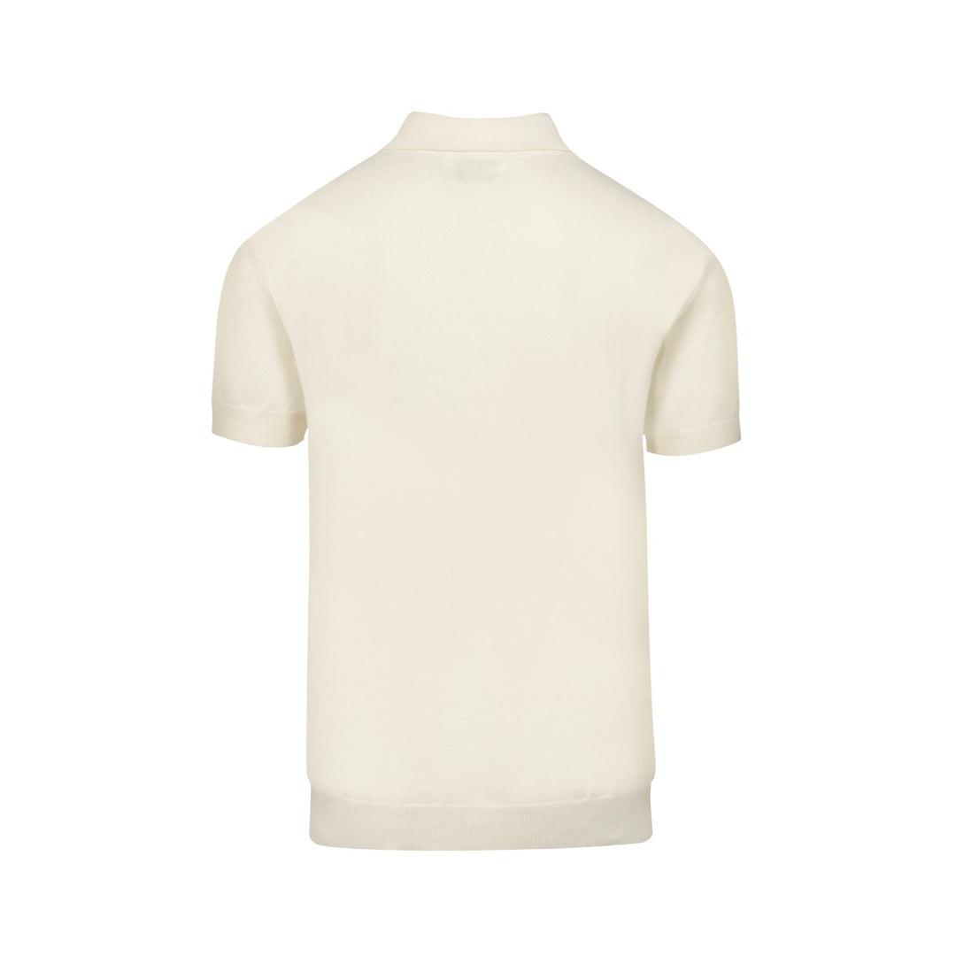 Terno masculino com shorts e cardigã listrado branco