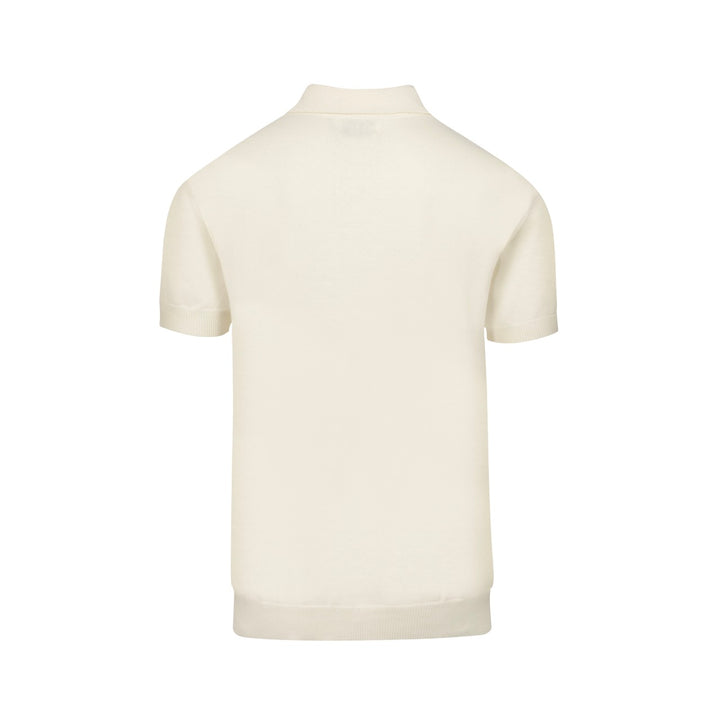 Terno masculino com shorts e cardigã listrado branco