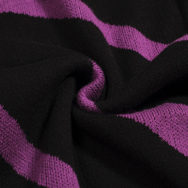 Zwart jacquardgebreid herenvest met retrolijn