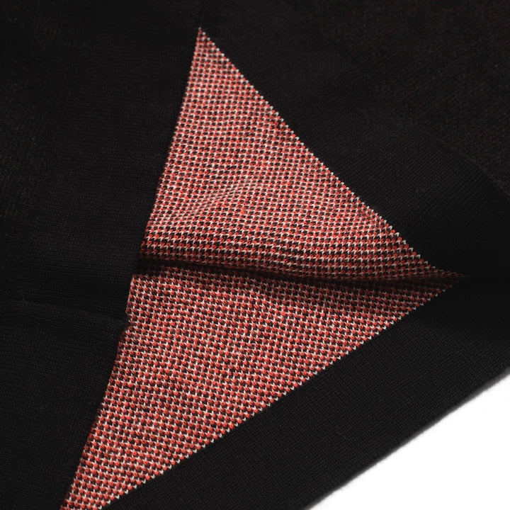 Polo homme noir tricoté à rayures rétro à la mode