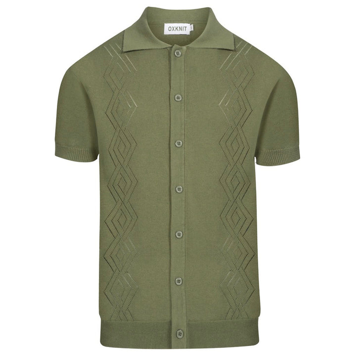 Men's green vintage 50's knitted cardigan