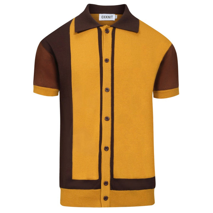 Men's vintage yellow 60's knitted cardigan