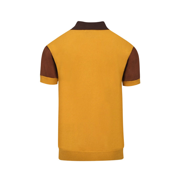 Men's vintage yellow 60's knitted cardigan