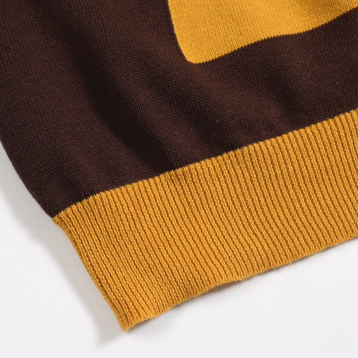 Men's vintage yellow 60's knitted cardigan