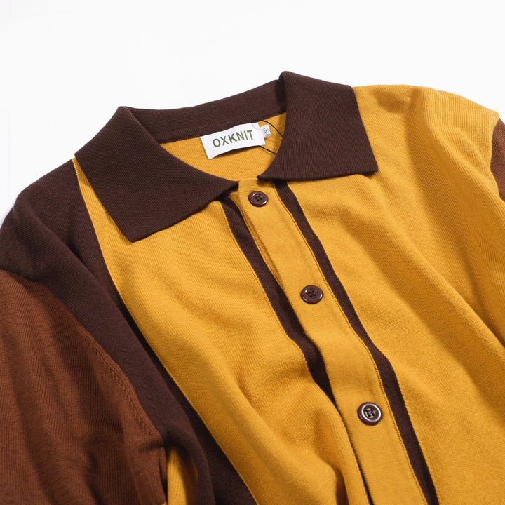 Men's vintage yellow 60's knitted cardigan