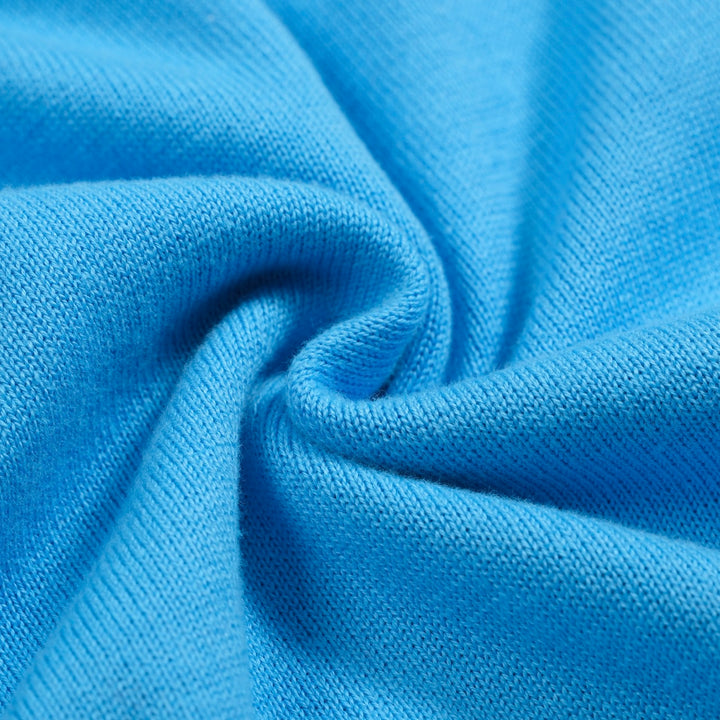 Men's vintage blue contrast knit cardigan