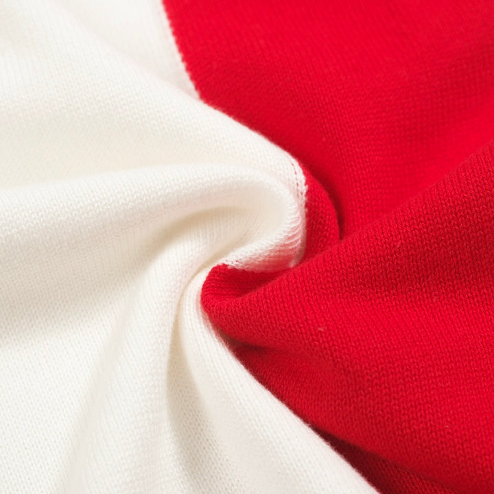 Men's white vintage 69V collar knitted polo