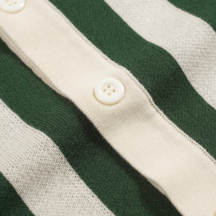 Men's green vintage jacquard cardigan