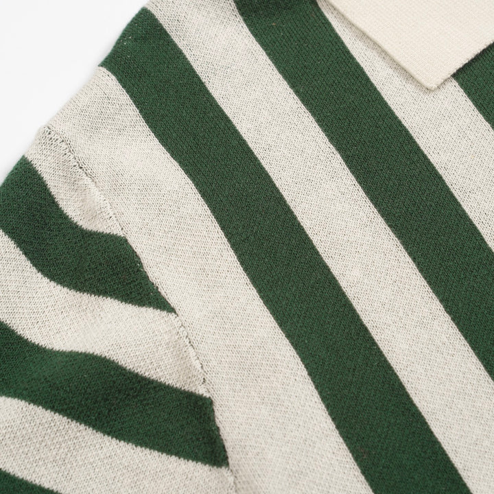 Men's green vintage jacquard cardigan