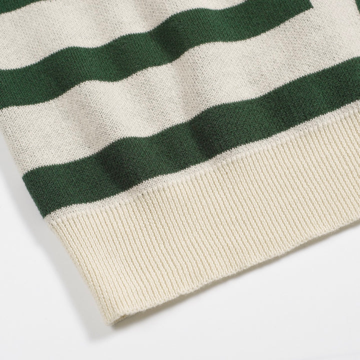 Men's green vintage jacquard cardigan