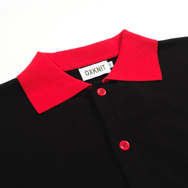 Men's black leopard print vintage knit cardigan