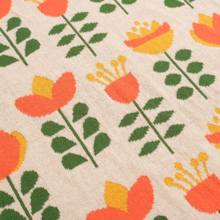 Men's green jacquard V-neck knit polo shirt - Designed by Carrie Cantwell