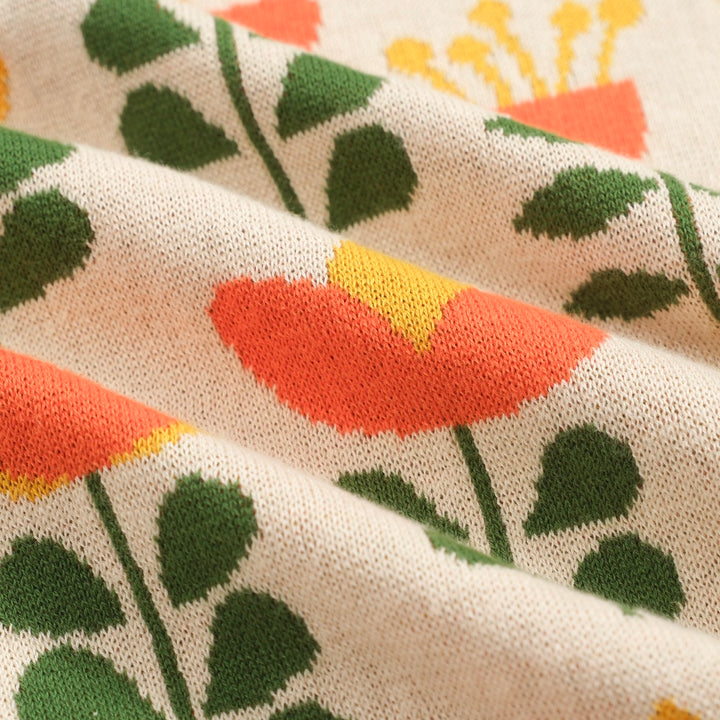 Men's green jacquard V-neck knit polo shirt - Designed by Carrie Cantwell