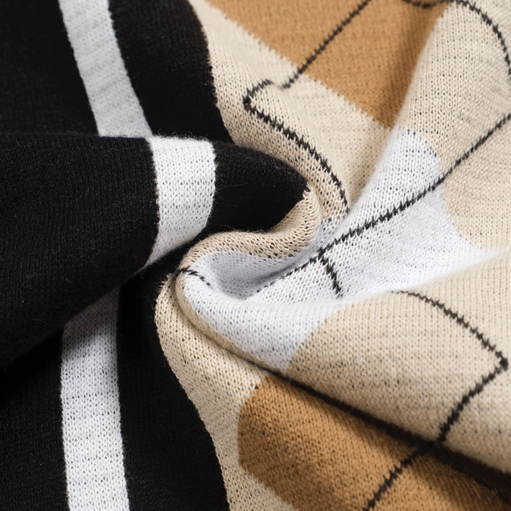 Men's black vintage 60's knitted polo shirt