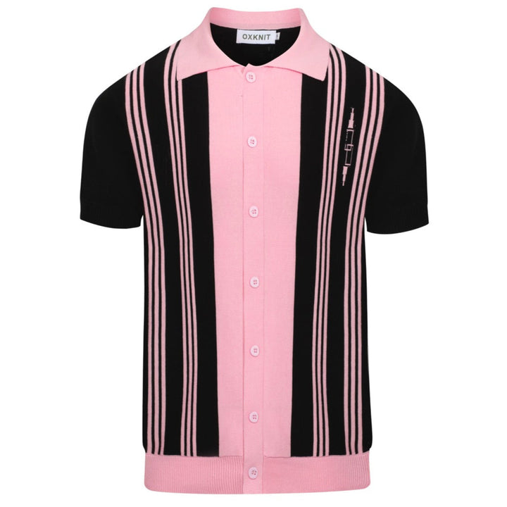 Men's black vintage period street striped cardigan