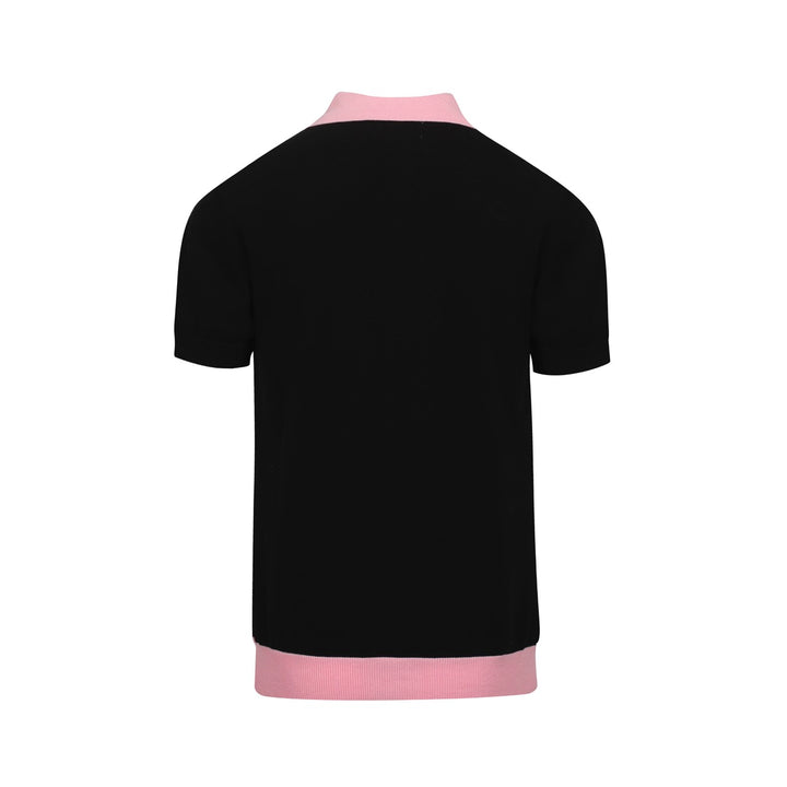 Men's black vintage period street striped cardigan