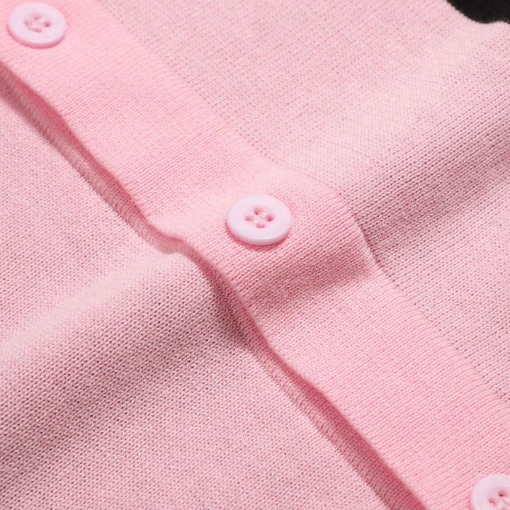 Men's black vintage period street striped cardigan