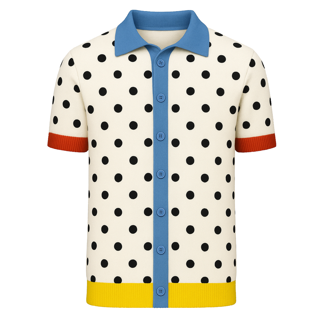Heren marineblauw vintage gestreepte casual gebreide vest