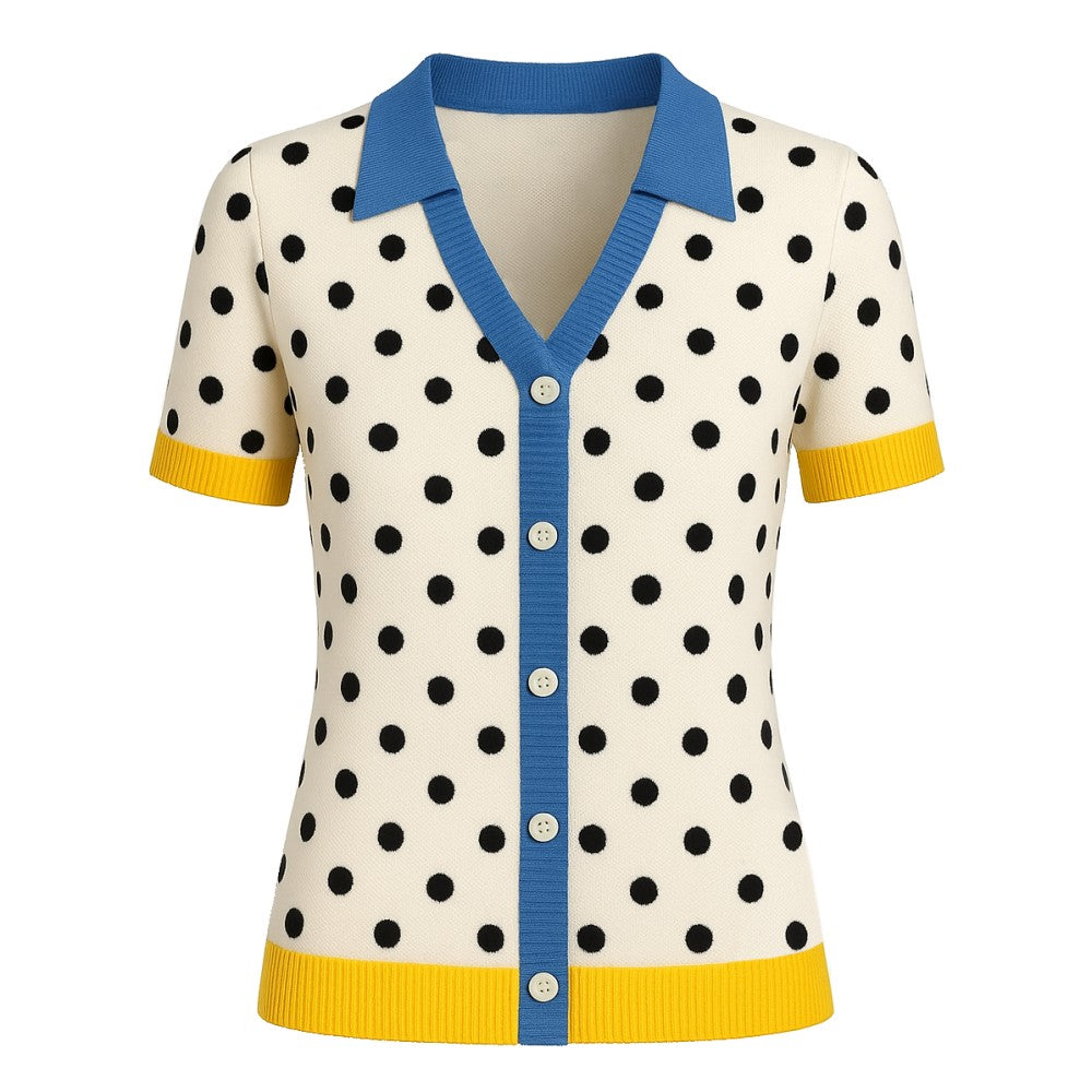 Frauen Orange Cat Flower Jacquard Strickwege