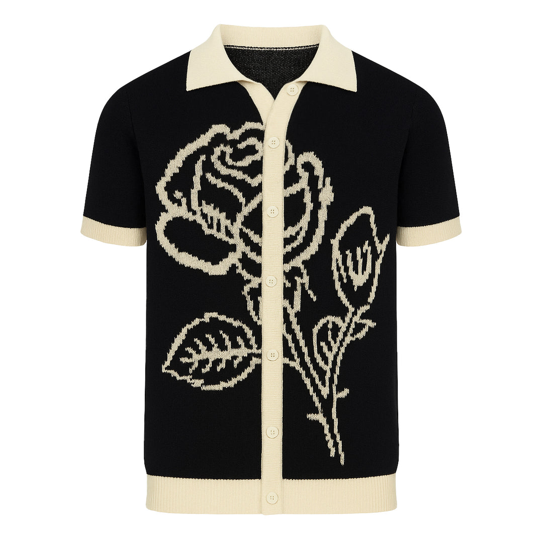 Cardigan in maglia casual a strisce vintage navy maschile