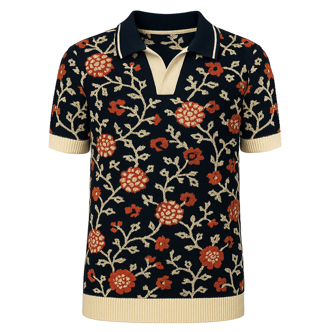Cardigan in maglia casual a strisce vintage navy maschile