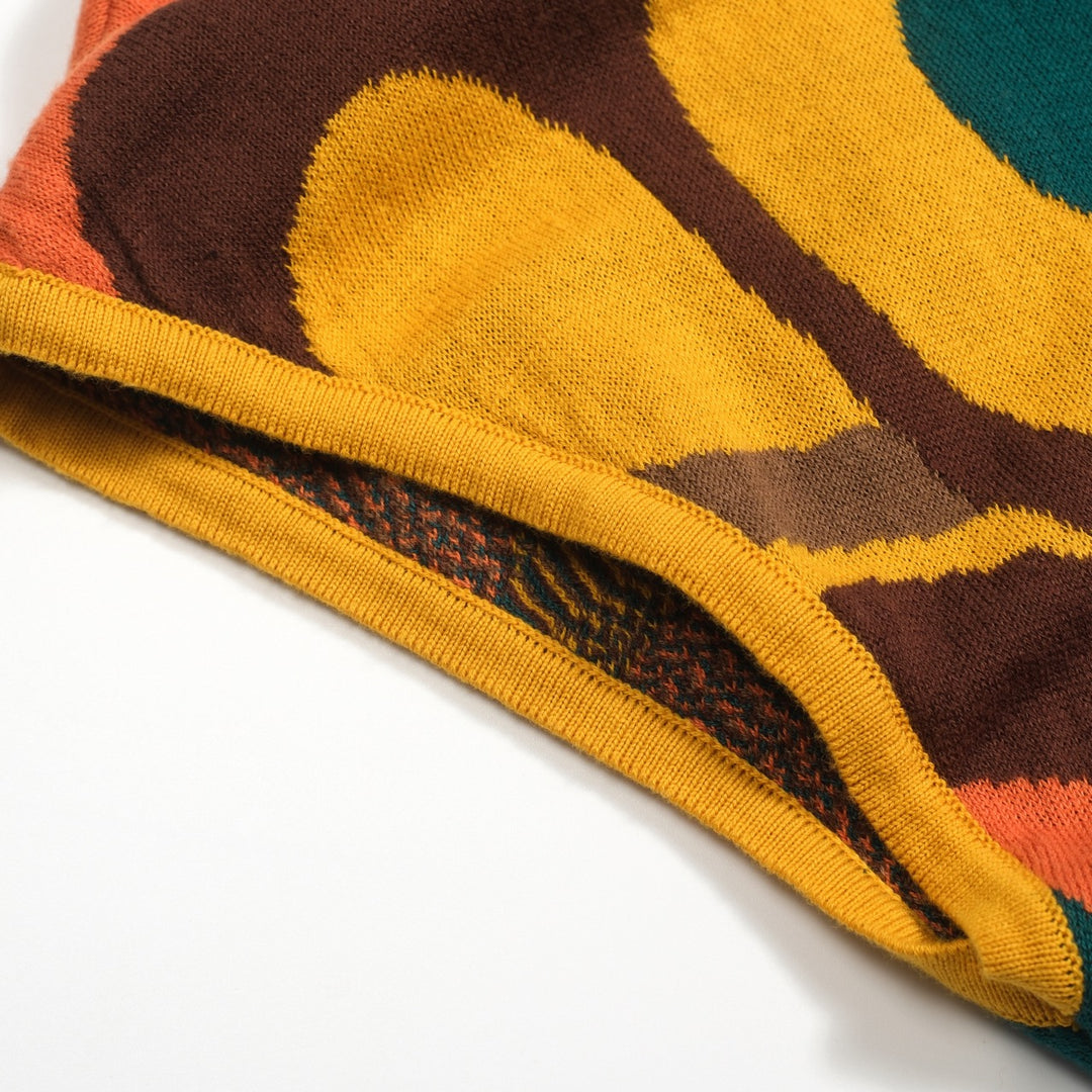 T-skjorte med skrå skulder i jacquard med blomster – kort størrelse