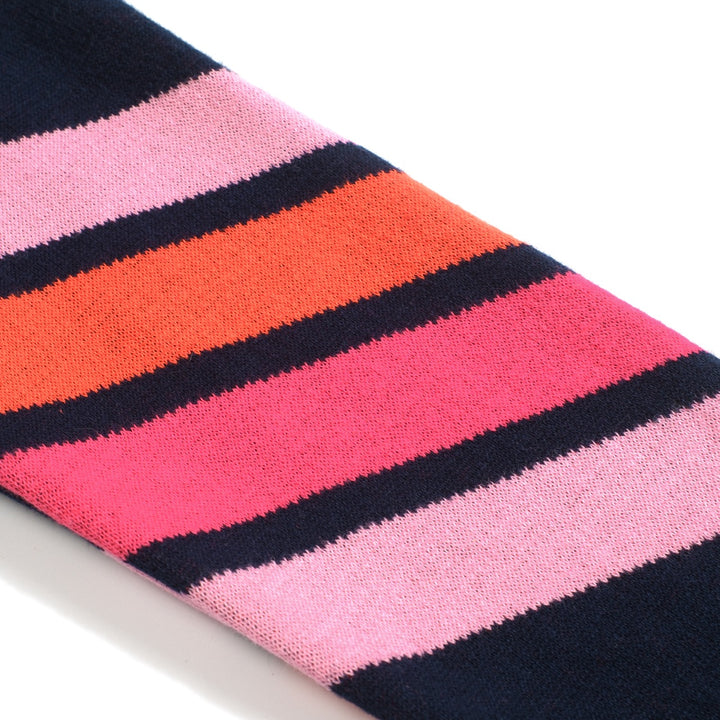 Women's dark blue vintage diagonal stripe knitwear