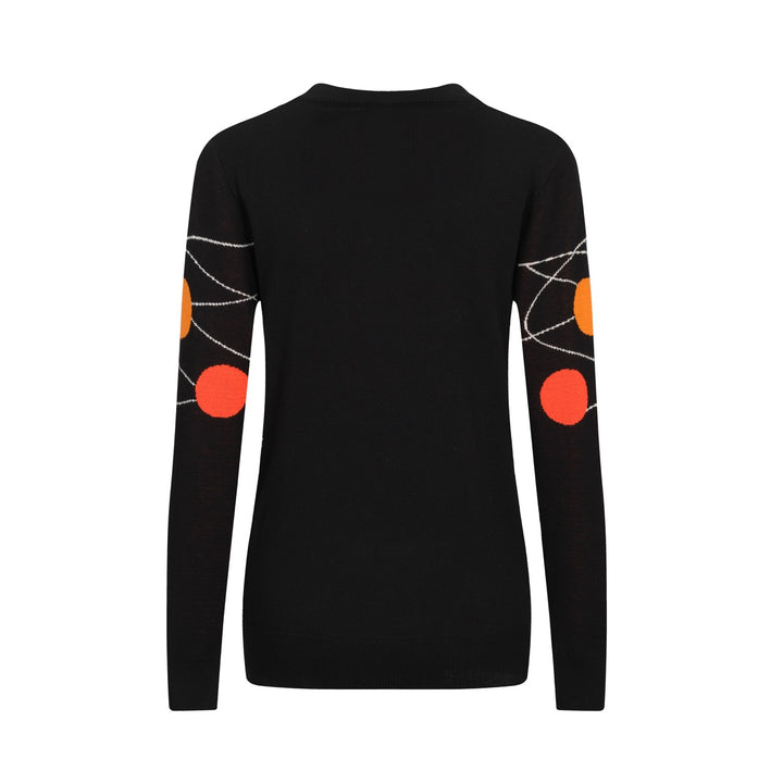 Women's black vintage Planet jacquard knitwear