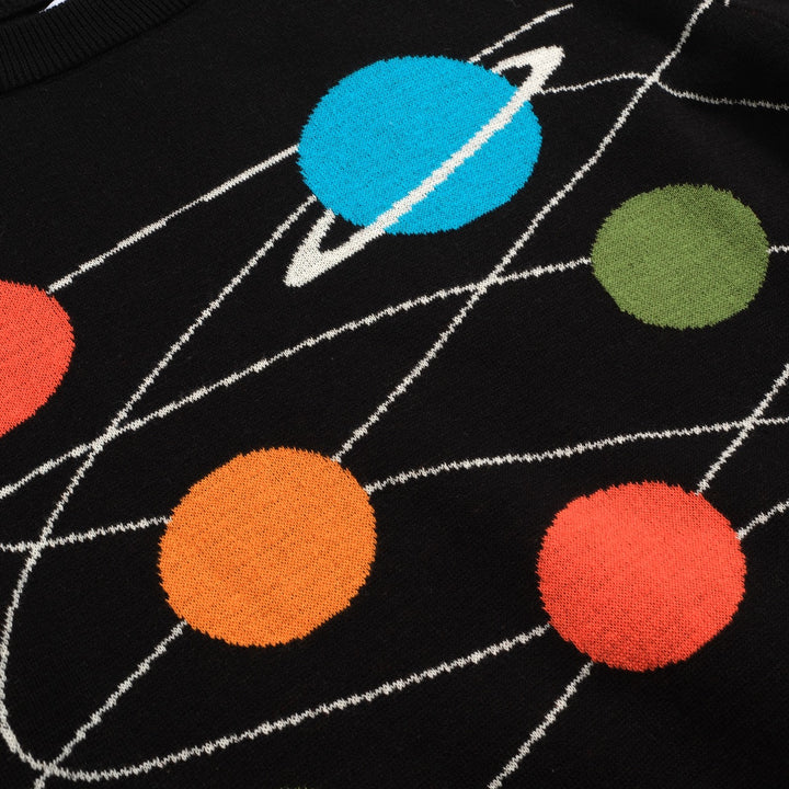 Women's black vintage Planet jacquard knitwear