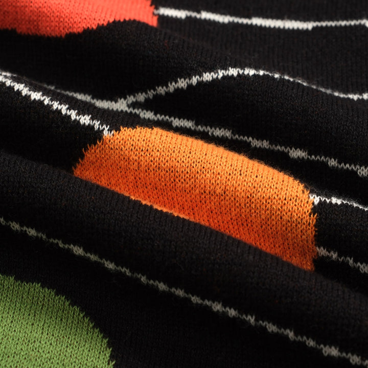 Women's black vintage Planet jacquard knitwear