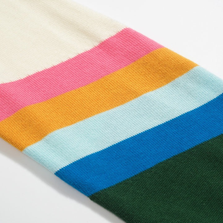 Women's green diagonal stripe vintage knitwear