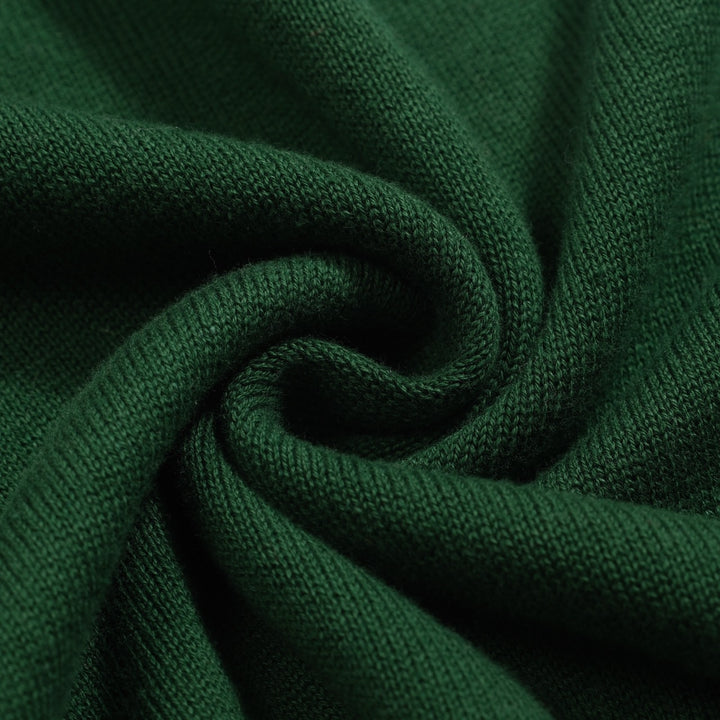 Women's green diagonal stripe vintage knitwear