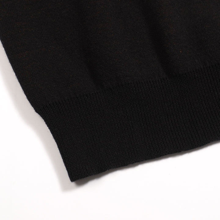 Women's black stripe star vintage knit knitwear