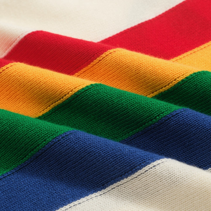 Women's vintage rainbow Jacquard stripes knitwear