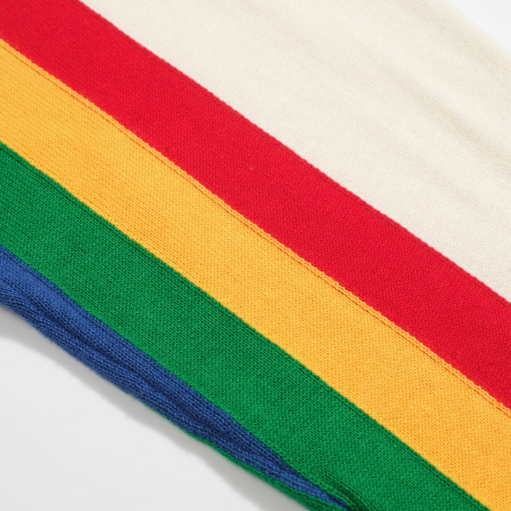 Women's vintage rainbow Jacquard stripes knitwear